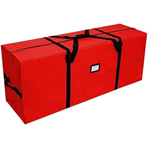 AerWo Christmas Tree Storage Bag Extra Large Christmas Decoration storage Box, Fits Up to 5Ft 6Ft 7Ft 8Ft Artificial Trees Heavy Duty 600D Oxford Xmas Tree Bag with Durable Handles & Dual Zipper Cover