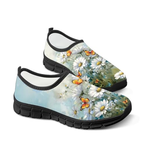 Image of Womens Slip On Walking Shoes Non Slip Loafer Breathable Holiday Travel Shoe Lightweight Casual Low Top Sneakers SizeUS 5.5-11.5