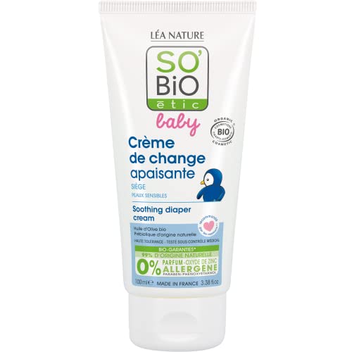 Image of SO'BiO étic | Baby Soothing Diaper Cream | Organic and Gentle for Newborn, Infant, Toddler | 3.38 fl oz