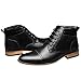 ANUFER Hombres Vintage Con Cordones Cuero Botines Cremallera Formal Zapatos de Vestir Negro SN01825 EU44 Imagen de ANUFER Hombres Vintage Con Cordones Cuero Botines Cremallera Formal Zapatos de Vestir Negro SN01825 EU44