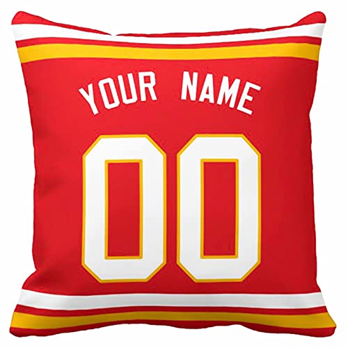 Image of ANTKING Throw Pillow 2 Pack with Custom Name and Number Personalized Gift for Men Women Boys