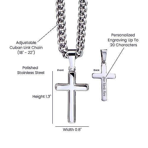 To My Son Cross Necklace From Mom - Son Stainless Steel Cross Necklace Pendant With Message Card In A Box Gift - Jewelry For Men Necklace Pendant For Son Gift Son Jewelry Birthday For Son My Life #TOP2