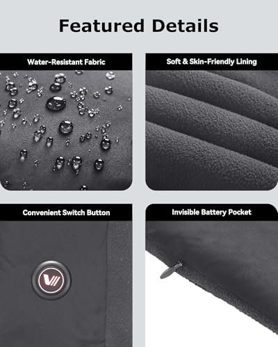 Best Heated Scarf for Women: Stay Warm All Winter with These Top Rechargeable Options 13 Venustas Heated Scarf with Battery, Up to 20H Runtime, Rechargeable Heated Neck Warmer for Women Men, Water-Resistant Nylon Shell & Anti-Static Recycled Insulation, 3 Heat Settings