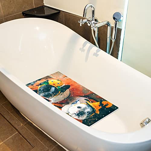 Tapis de bain antidérapant chien avec ventouses drainage