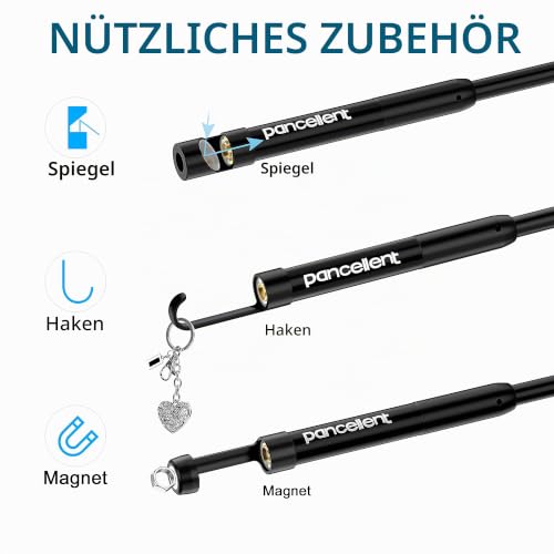 1080P Endoskop Schlangeninspektionskamera, Pancellent Typ C Endoskop, WiFi Scope Kamera mit 6 LED...