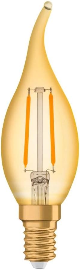 OSRAM LED lamp, Base E14, Warm White, 2400 K, 1.50 W, Replacement for 12 W Incandescent Bulb, Vintage 1906  LED [Energy Efficiency Class A++] [Energy Class G]