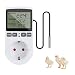 Jooheli Digital Thermostat Steckdose 230V 16A mit Fühler Timer Tag Nacht Temperaturregler Digital Thermostat Steckdose für Gewächshaus Heizen Kühlen Temperaturschalter für Terrarium Thermostat