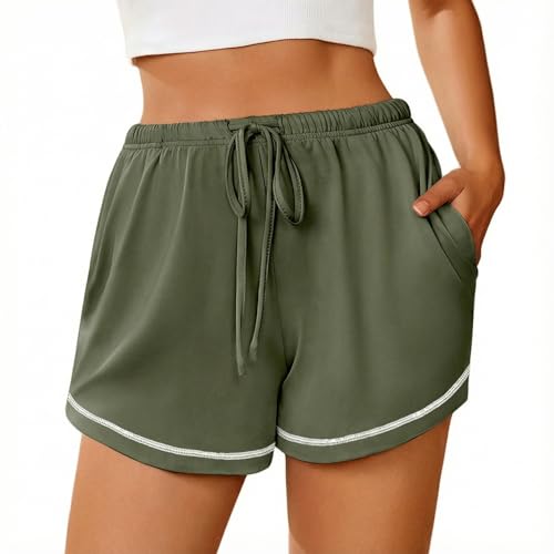 Image of Ekouaer Pajama Shorts for Women 2026 Soft Sleep Shorts Casual Lounge Shorts Comfy Pj Bottoms with Pockets