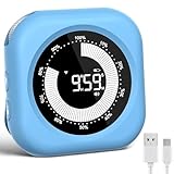 Visual Timer for Kids Rechargeable,10-Hour Digital Timer,Magnetic Timer with Visual Time Bars Design,3 Brightness/3 Volume Adjustable,Countdown/up Timers for Classroom Study Game Gym Kitchen Office