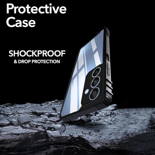 Image of Jkobi Back Cover Case for Samsung Galaxy A15 5G (Ultimate Shockproof Bumpers | Anti Yellow | Rugged Armor | Hybrid PC | Black)