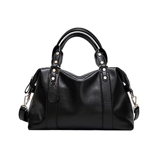 NIYUTA® Sacs portés Main Femme Boston Sacs portés épaule Sacs bandoulière Oreiller Cabas Noir