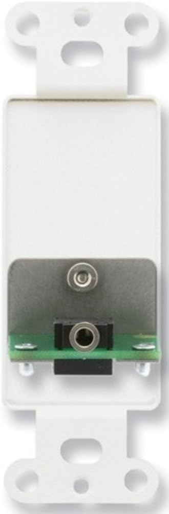 D-MJPT Mini-Jack Pass-Through Plates (Pack of 3), Stereo Audio Input to Stereo Audio Output, Stereo Input on Mini-Jack, All-Steel Construction, Customizable Front-Panel Text