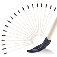 HOMURY 20 Stöcke Bambus Ersatzpfeile mit Gummispitze 43cm, Bogenschießen Bambus Ersatzpfeile, Ersatzpfeile Pfeil und Bogen Set, Pfeile Bogenschießen für Schießbogen Schießbogen (Gummikopf, 43 cm)