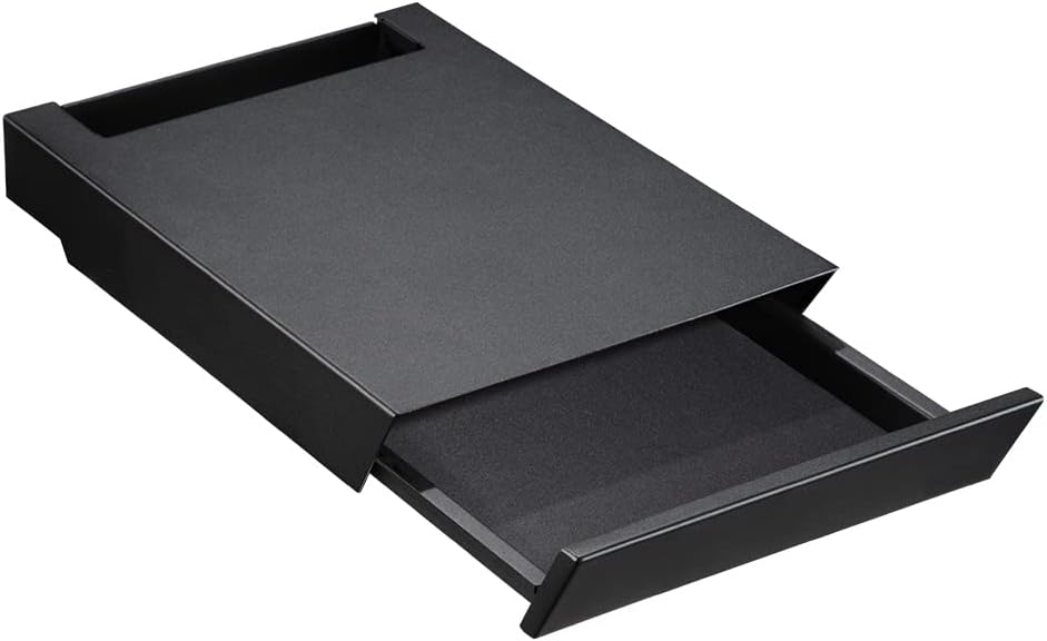 WALL Video Game Console Shelf with Storage Drawer for TV Stand V2/V2 CASTER/V3/V5 Models | Satin Black