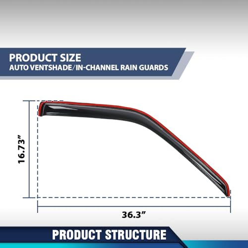 Image of PIT66 in-Channel Ventvisor Window Deflectors & Sun Visors Interior Sun Visor 2 Pcs Fit Nissan Pathfinder 1987-1990 Fit Nissan Pickup 2-Door Regular Cab 1987-1997 Smoke