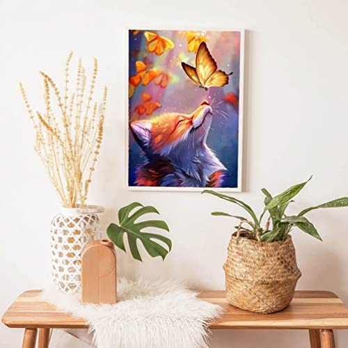 Daicur Diamond Painting Kits, 6 Pack Animaldiamond Art Kits For Adults, Diy 5D Round Full Drill Crafts Diamond Dots Home Wall Decor Gifts Cow Fox Cat Elephant Giraffe Pig (12X16Inch) #TOP2