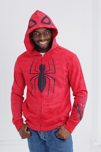 Image of Marvel Spider-Man Matching Family Cosplay Fleece Zip-Up Hoodie