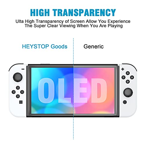 HEYSTOP Protetor de tela para o modelo Nintendo Switch OLED 【3 unidades】Película de proteção transpa