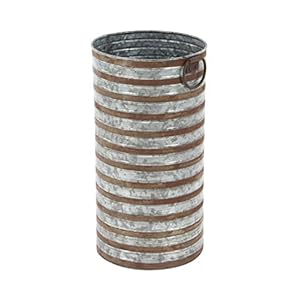 Deco 79 metal indoor outdoor planter large planter pot with handles set of 2 planters 20 16h gray  urban country home decor