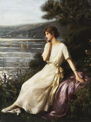Cuadro pintura de Albert Lynch para salón elegante y decoración de dormitorios