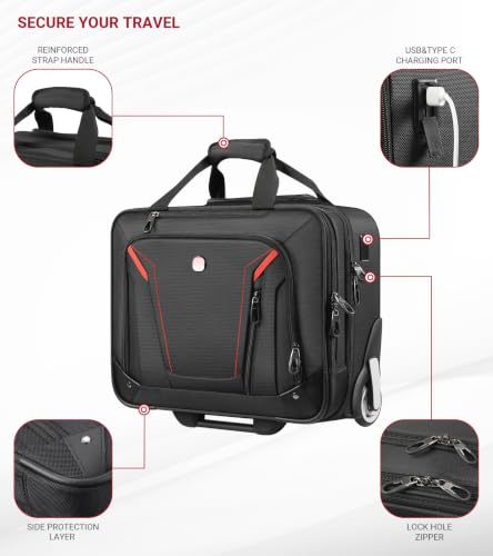star cloud Rigid Frame Rolling Laptop Bag