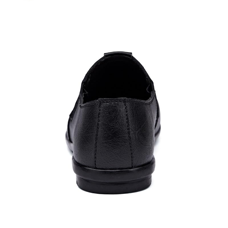 Men's Loafers Shoes Round Toe Vegan Leather Loafer Shoes Elastic Band Flexible Lightweight Comfortable Classic Wedding Slip-ons3