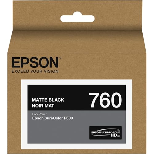 Epson T760820 UltraChrome HD Noir Mat : cartouche jet d'encre standard couleur noire