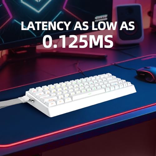Image of IROK ND68 68 Keys Wired Magnetic Switch Keyboard, 0.005MM RT Accuracy, 8KHZ Polling Rate /Latency As 0.125MS /256KHZ Single Key Scan Rate /ARGB,Hot Swappable,Gasket Structure Gaming Keyboard(White)
