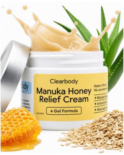 Clearbody Organics 2oz Manuka Honey Gel Eczema Cream with Colloidal Oatmeal