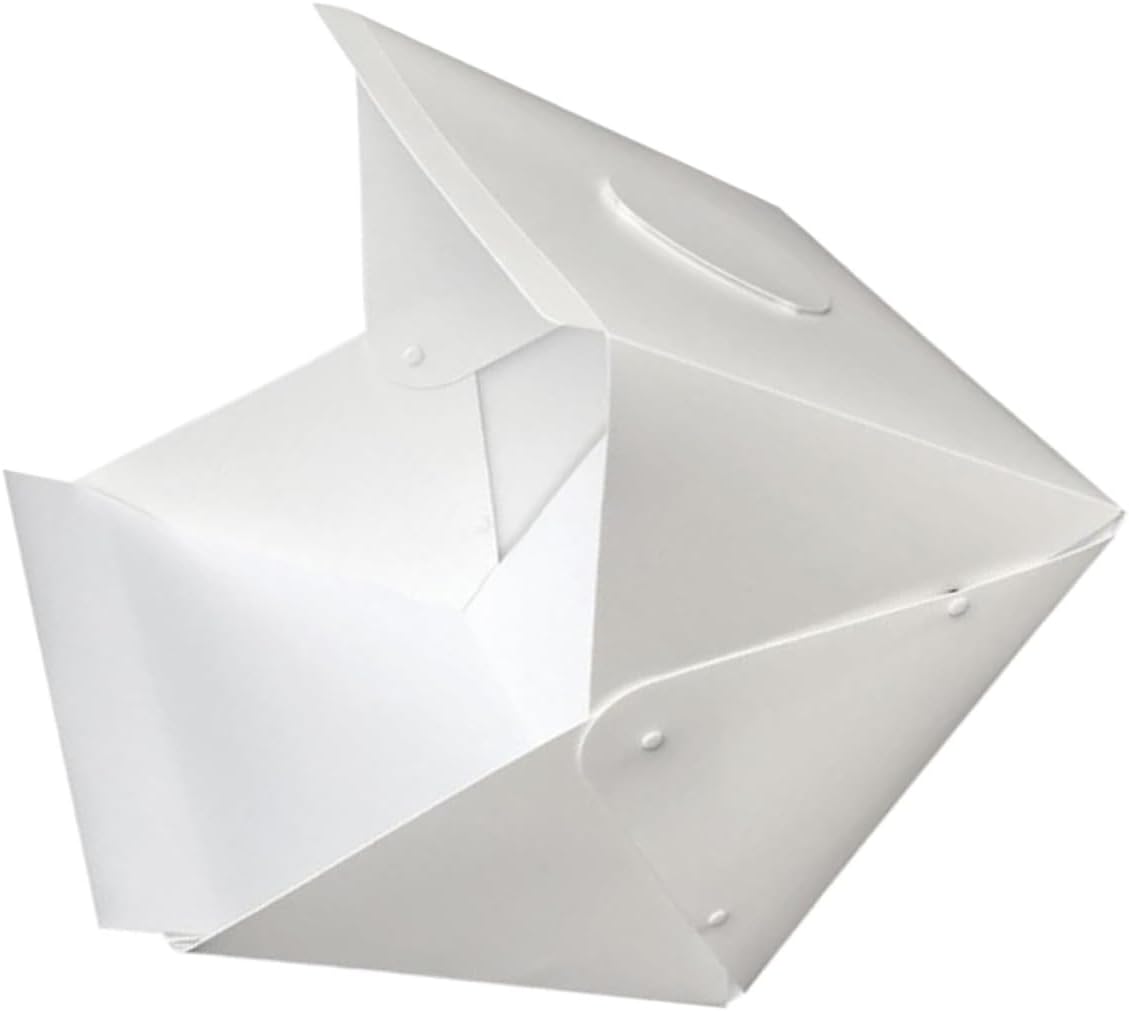 POPETPOP Portable Folding Small Photography Light Box Tent 40cm with Dual LED Light Strips and Two-Color Backdrops for Product Display and Studio Shooting