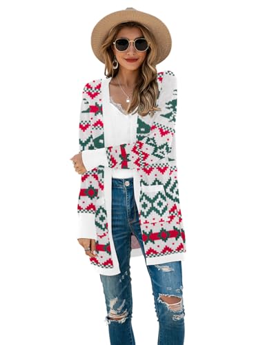 Image of TASAMO Cardigan Sweaters for Women Long Sleeve Open Front Casual Knit Fall Coat Oversized Soft Outwear with Pockets