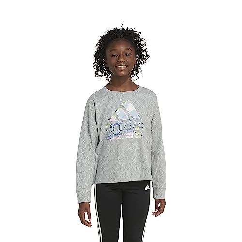adidas Girls' Long Sleeve Waist Crew Tee T-Shirt3