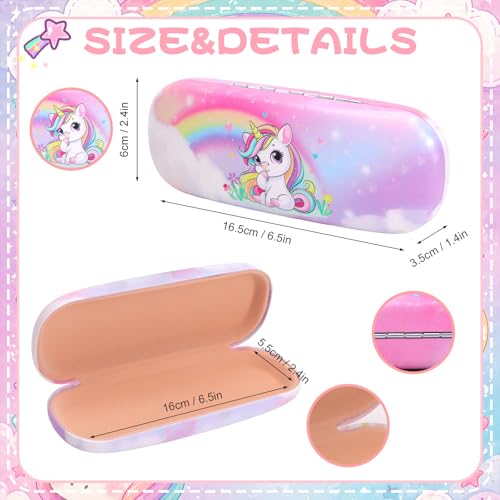 Image of Kids Sunglasses Girls Unicorn Heart Eyeglasses UV Protection Toddler Sunglasses with Sunglass Case for Party Beach