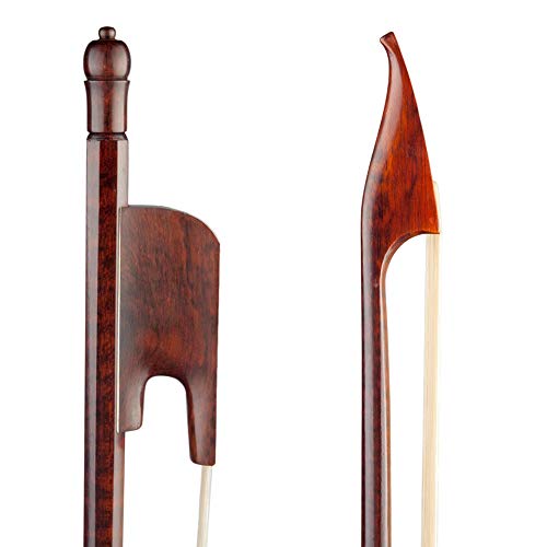 Tomshin 4/4 Arco de Violoncelo Estilo Snakewood redondo Stick Snakewood Sapo Crina de cavalo branca