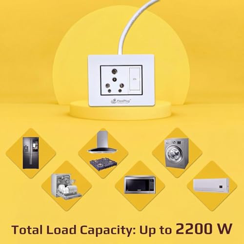 Image of Electric Extension Board - Single 16A with Switch and Heavy Duty 3 Meter Wire (White) (16 /16 3m)