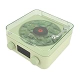 ヴィンテージ Waves プレーヤー コードレス ステレオ サウンド ナイトライト 時間表示 3 in 1 スピーカー 寝室 女の子用 (緑)