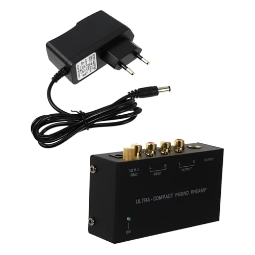 Tofficu Preamplificatore Per Giradischi Preamplificatore Per Fonografo Phono Audio Basso Rumore Convertitore Segnali Audio