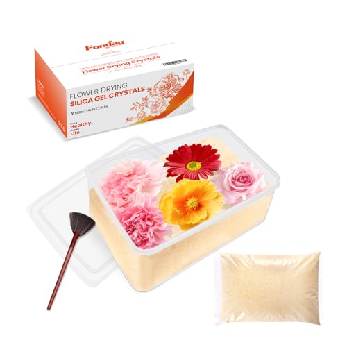 Fonday Cristaux de gel de silice pour le séchage des fleurs pour la préservation des bouquets de mariage, indication de couleur, perles réutilisables de...