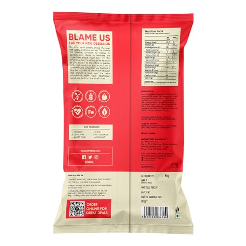 4700BC Crunchy Corn, Hawaiian Barbeque,180 Gram (Pack of 4 X 45g) (weight may vary)