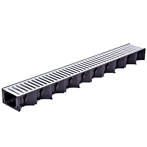 ACO HexDrain Channel with Galvanised Steel Grating - 1m