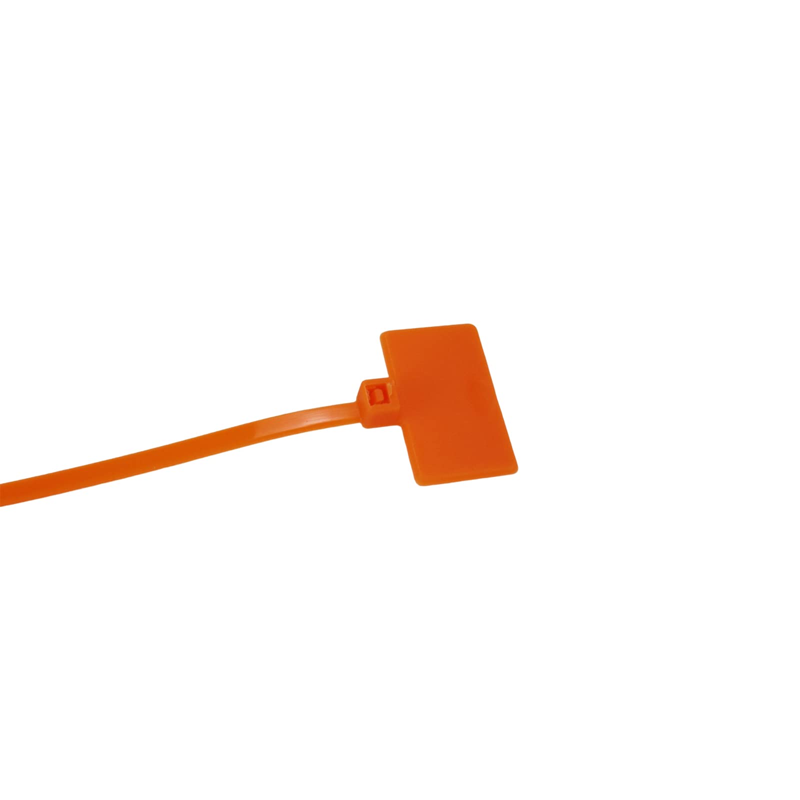 100 Stück Nylon-Kabelbinder Mit Etikett (15,2 Cm) – Hellorange, Selbstsichernd Für Innen & Außen, Kabelmanagement