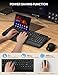 SABLUTE Wireless Keyboard and Mouse Combo - Full Size Ergonomic Wrist Rest, Silent Typing, Phone Holder, 2.4 GHz, 3 Level DPI, Batteries Powered, Compatible with PC, Laptop, Windows, macOS