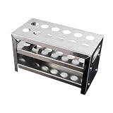 KTUXZCI Robuster Reagenzglasständer aus Aluminiumlegierung zur übersichtlichen Anordnung von Probenröhrchen für die zuverlässige Zentrifugation. Dieser Reagenzglashalter mit