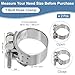 PATIKIL 48-51mm T-Bolt Hose Clamp, 2 Pack Intercooler Pipe Tube Clamps 304 Stainless Steel Radiator Hose Clamp for 1.89