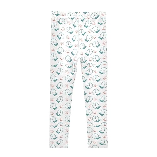 ZZKKO Girls Leggings Color Alarm Clock Toddler Girls Clothes Leggings for Girls Toddler Girls Leggings 3-4T2