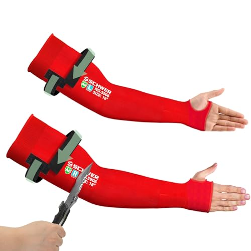 Schwer 18in AIR-SKIN A6 Cut Resistant Arm Sleeves for Gardening S906