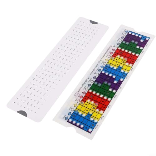 Image of KiraKira Sliding Ruler Guitar Scales Acoustic Guitar, Visual Practice Aid Pentatonic Blues Diatonic Modes, Bright Color PVC Fretboard Chart Learning Chords