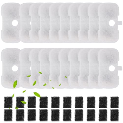 SORON 20 Packs Filter Replacement Compatible with PETLIBRO Cat Water Fountain PLWF005/PLWF105/PLWF115/PLWF106/PLWF116/PLWF305 Upgrade Replacement Filters Fit Pet libro Water Fountain Easy to Install