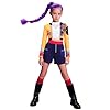 ZIW Demon Costume Kids Hunters Cosplay Girls Pop Singers Stage Role Play Outfit Top and Casual Shorts, Toddler Halloween Costumes ZW097SA