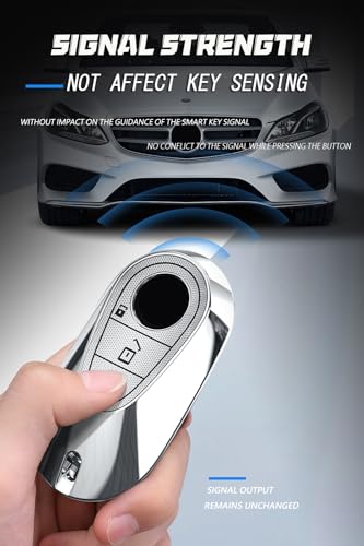 Ysbxitu Key Fob Cover Compatible with Mercedes S G E C-Class, W223 S350 S400,Key Protective Cover,Decorative protection